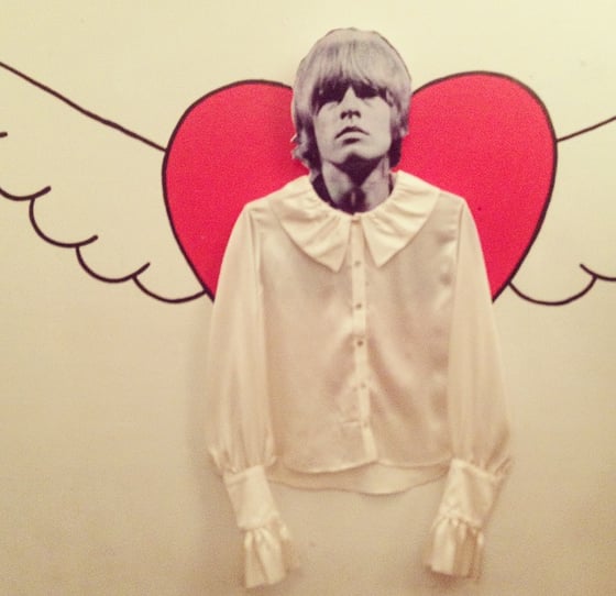 Image of White Silk Shirt