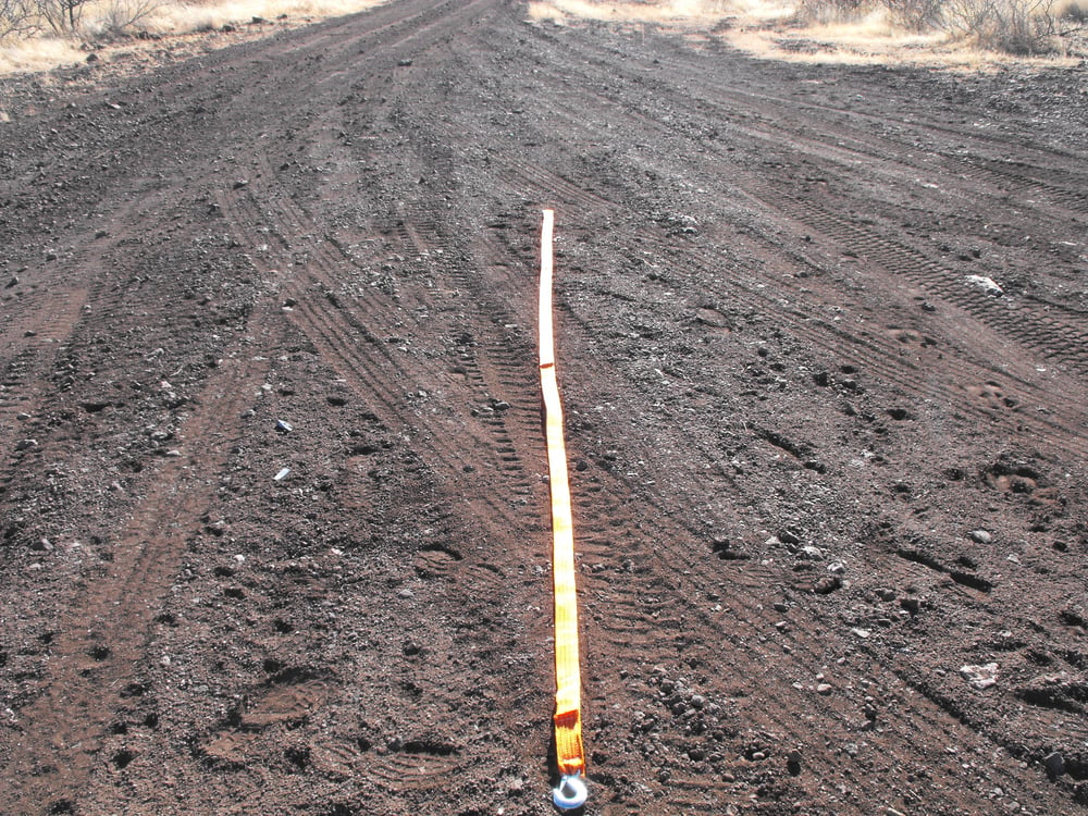 Image of 15 foot Tow Strap with metal hooks. 10,000 pound capacity