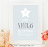 Lámina Infantil Personalizada ·Estrella·