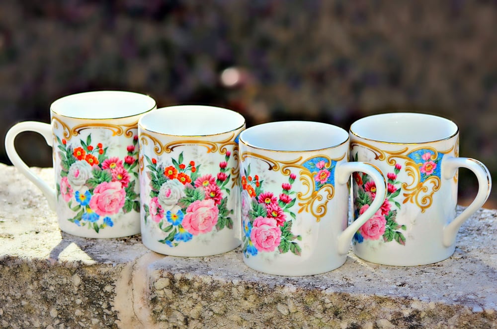 Image of Andrea by Sadek Floral Collectable Mugs (Set of 4)