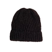 Image of Black knit beanie 