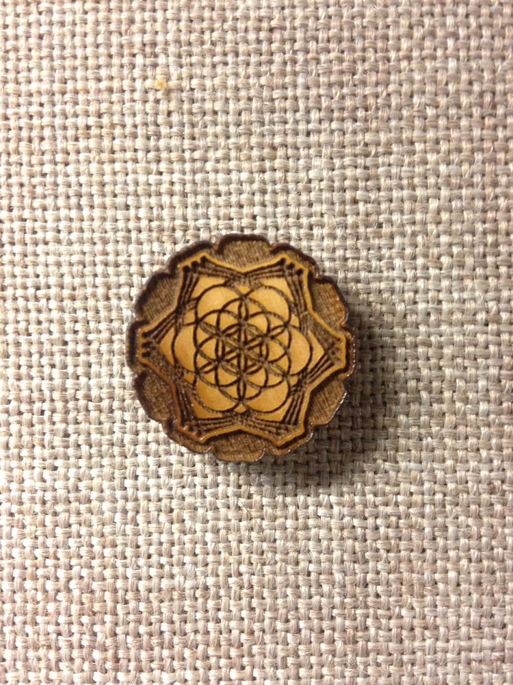 Image of Seed of Life Wooden Pin