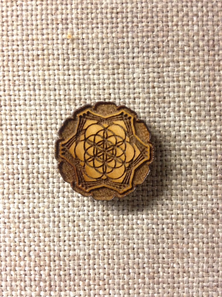 Image of Seed of Life Wooden Pin