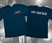 Image of Dogchains "Free Your Head" 2-sided T-shirt Navy Blue 2nd Press