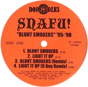 Image of SNAFU!  "BLUNT SMOKERS '95-'98" EP  