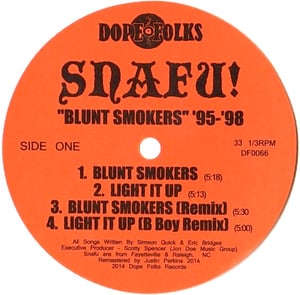 Image of SNAFU! "BLUNT SMOKERS '95-'98" EP