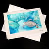Sea Turtle 5-Pack Greeting Card Set