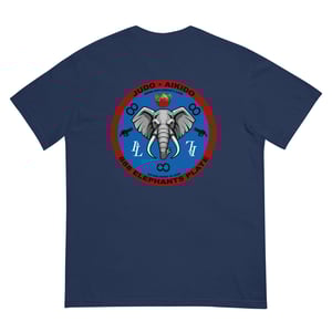 Image of implemonti "888 ELEPHANTS PLATE" Judo/Aikido Academy Uniform T-Shirt (Gi)