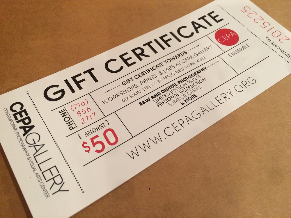 Image of $50 Gift Certificate