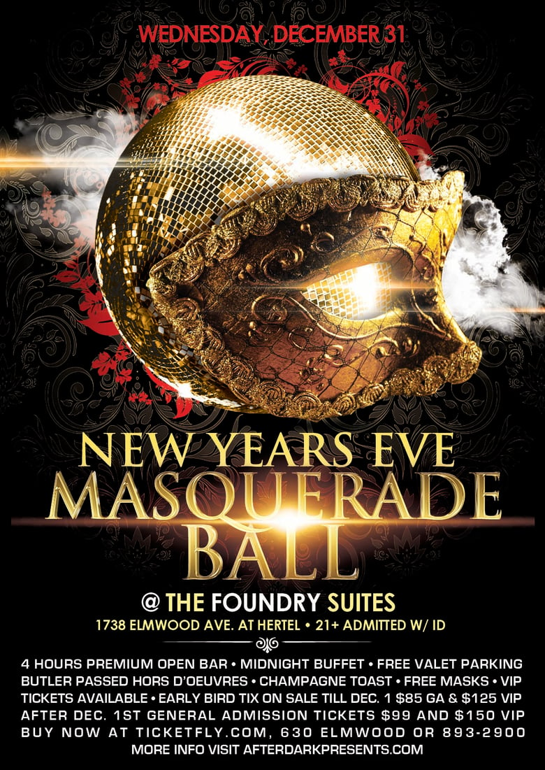Image of New Years Eve Masquerade Ball - VIP Tickets