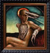 Framed One-of-a-Kind Canvas Giclee- By The Waters of Babylon
