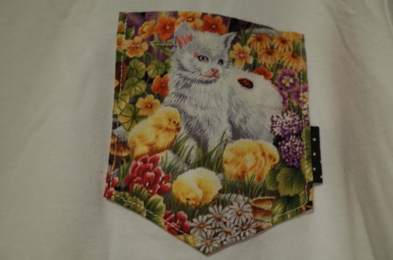 Image of TEE SHIRT CHAT MIGNON WHITE LARGE