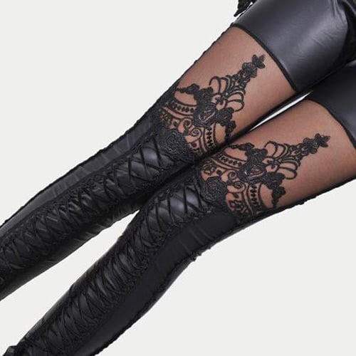 Image of Embroidered Leggings