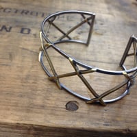 Image 1 of open mesh cuff bracelet