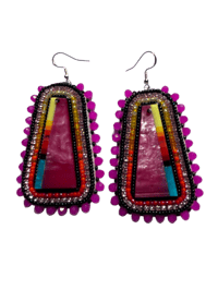 Image 4 of Gimmie Pink Inlay Earrings 