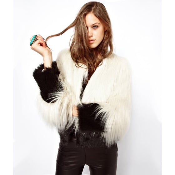 Image of White Faux Fur Jacket