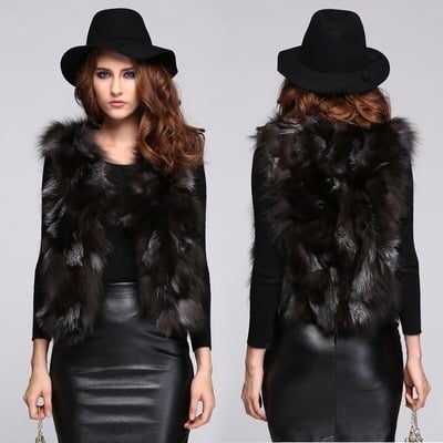 Image of Black Fur Vest