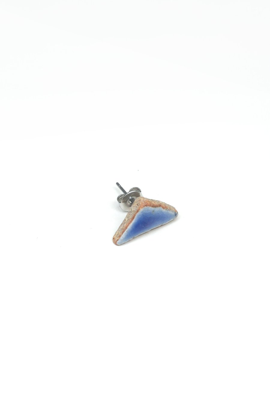 Image of blue triangle earring