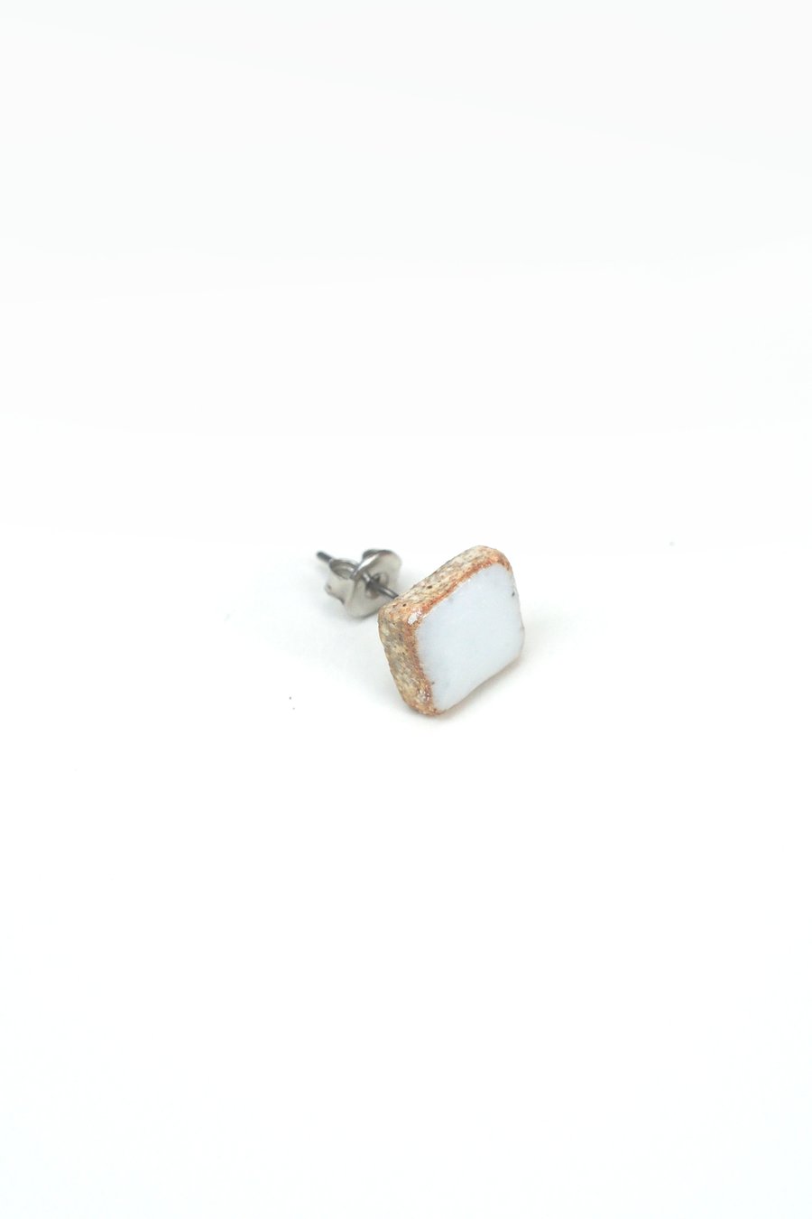 Image of white square earring