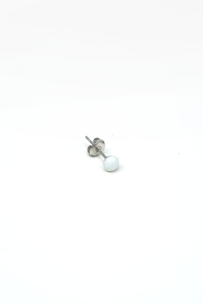 Image of white dot earring