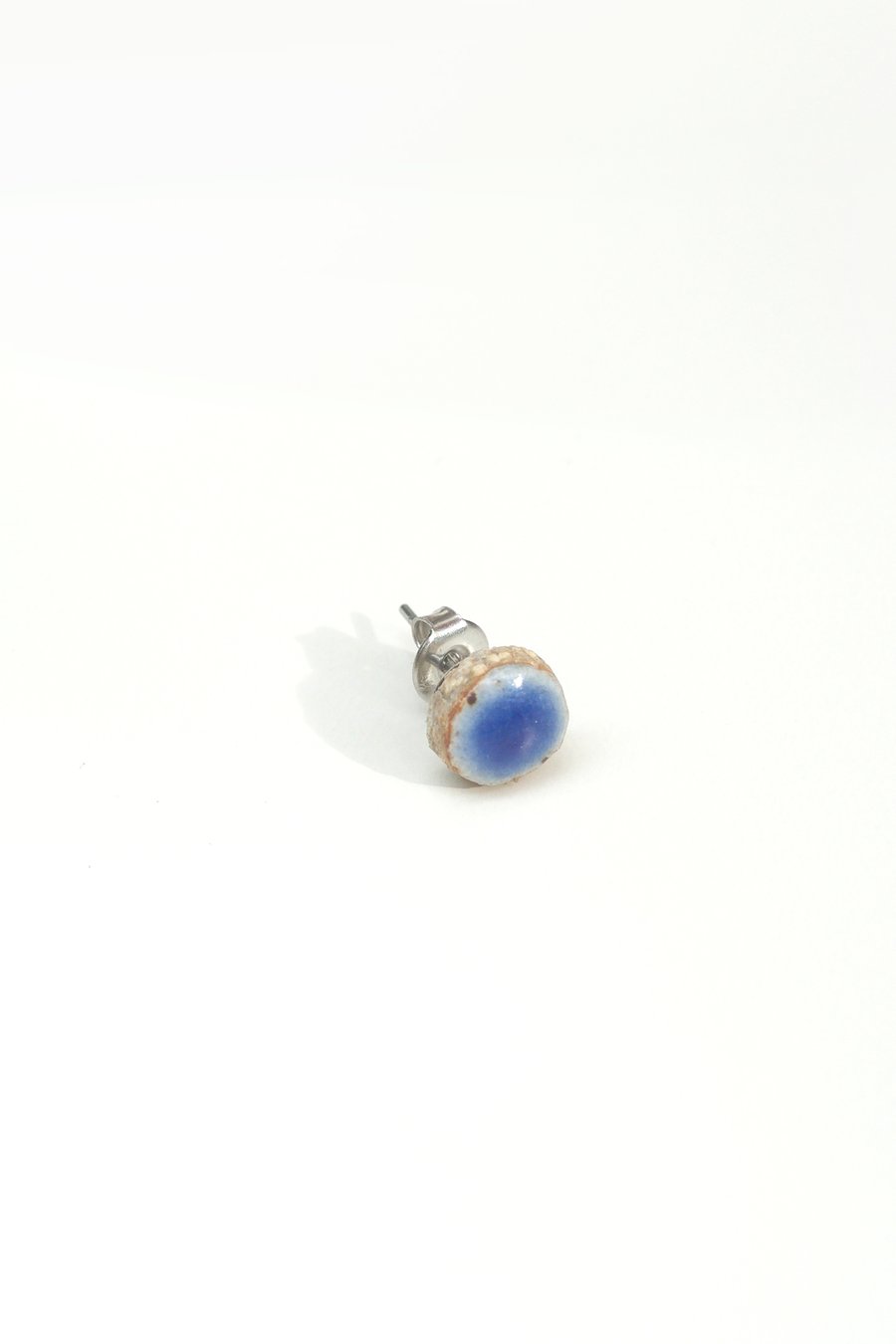 Image of blue circle earring