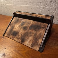 Image 2 of Bank to Ledge , Burnt/Roasted Wood inlay . With back wall Floating Bench 