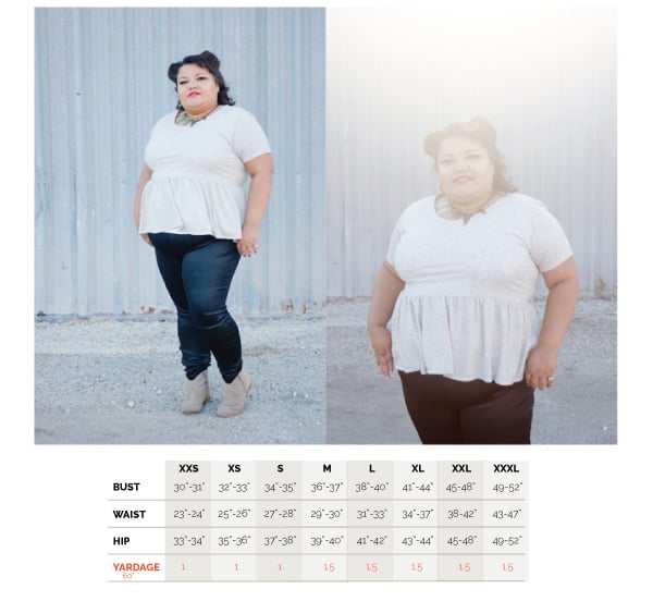 Image of women's PENELOPE knit PEPLUM PDF +