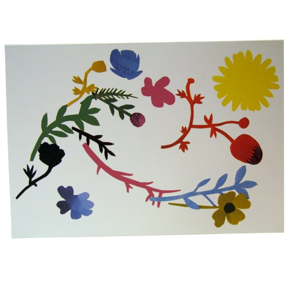 Kort, pappersklipp blommor Image 3