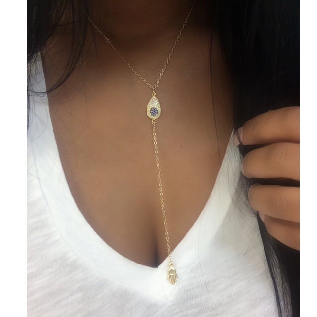 Image of Dripping Evil Eye Necklace