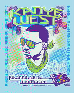 Image of Kanye West Glow in the Dark Tour Poster