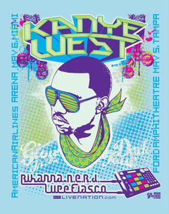 Image of Kanye West Glow in the Dark Tour Poster