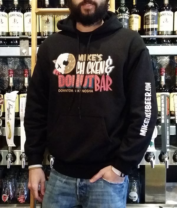 Image of Chicken & Donuts Bar Unisex Black Hoodie