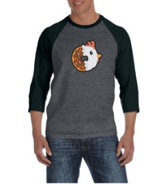 Image of Mike's Chicken & Donut Bar three quarter sleeve T-shirt