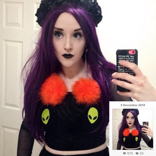 Image of Alien Crop Top (Long Sleeved)
