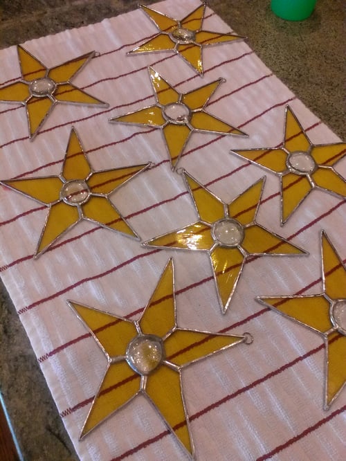 Image of Solid Star w/gem-stained glass