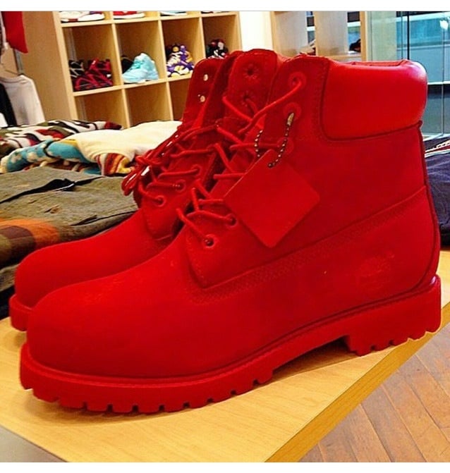 blood red timberlands