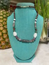 Wood and Stone Beaded Necklace