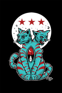 Image 2 of "Cats Down Under the DC Stars" Art print...