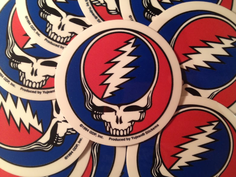 Image of Grateful Dead Steal Your Face, Mini 2.5 Inch Window Sticker, SYF, decal