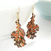Image of Large Red Blossom Earrings