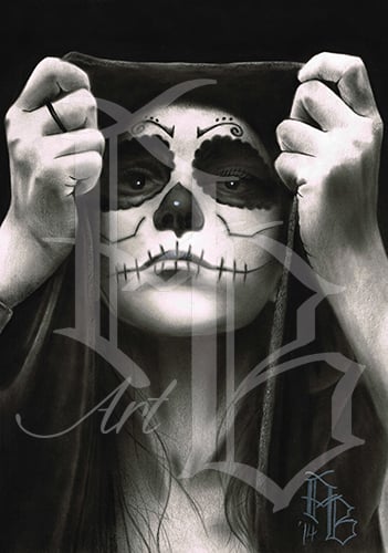 Image of Hooded art print a4