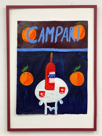 Campari on table and navy in Claret frame (glass)