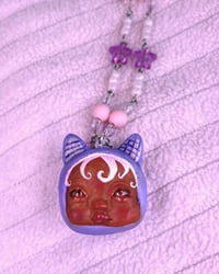 Image 1 of macaron necklace - Amethyst