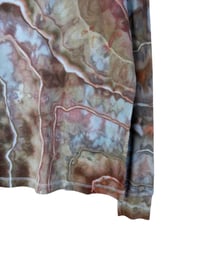 Image 5 of M Unisex Adult Waffle Long Sleeve Shirt in Sedona Geode Ice Dye