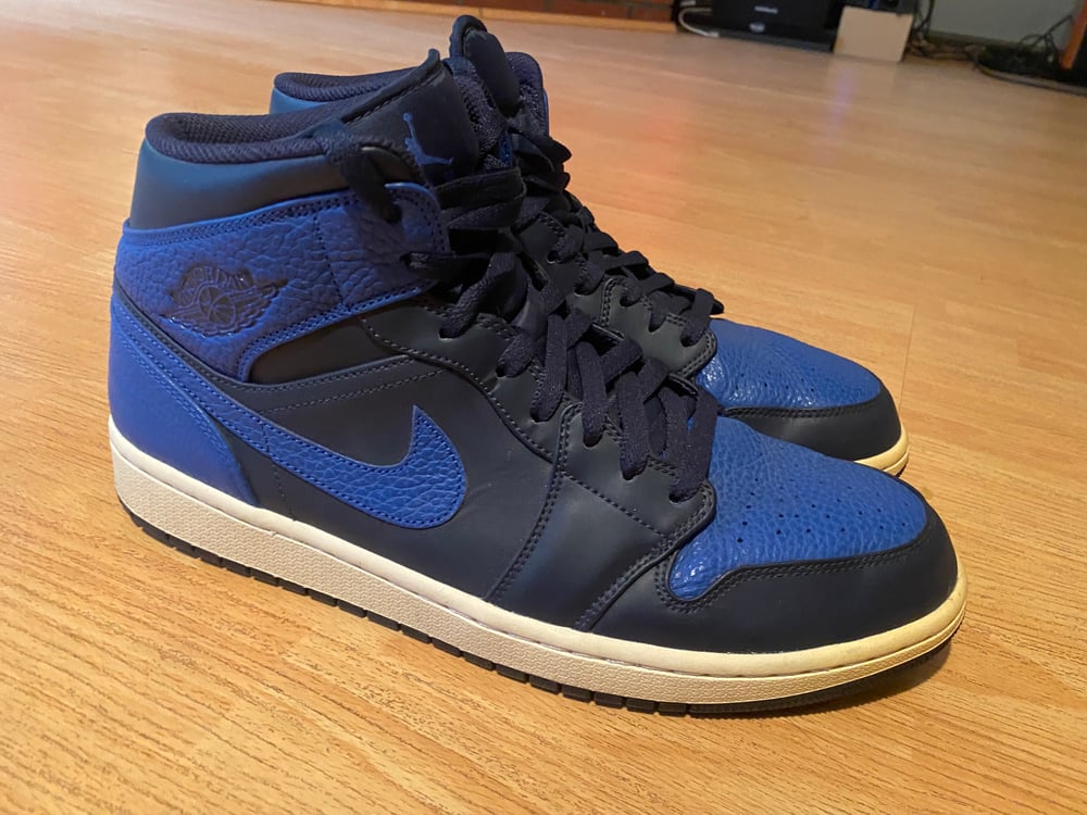 Jordan 1 Mid Obsidian Royal Size 12