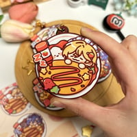 Image 4 of Hoyomaid Omurice Wooden Keychains