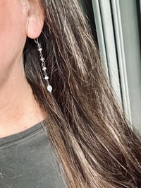 Image 15 of Labradorite pearl and opal earrings