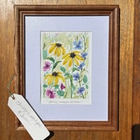 Image 3 of “Chicory sweet pea & Susan” framed original 