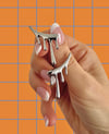LARGE MELTING STUD EARRINGS 