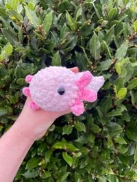 Image 2 of sitting axolotl plushie